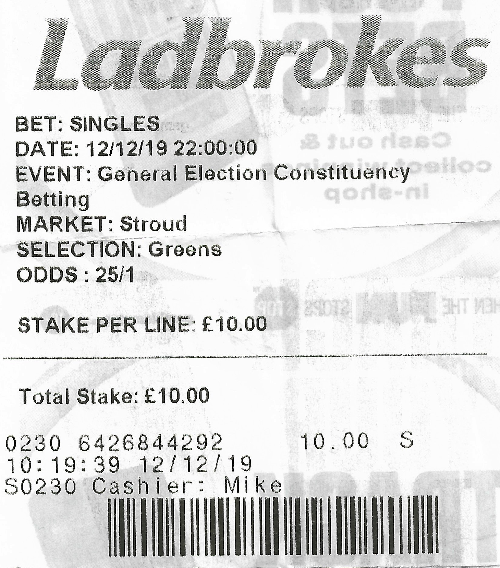 Labrokes bet on Greens